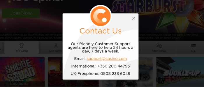 Casino.com App Support