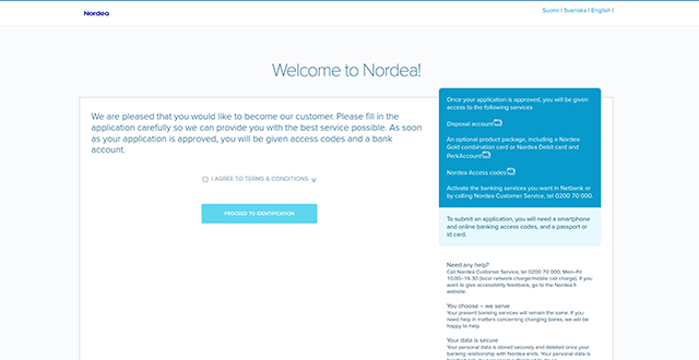 Nordea Registration Process