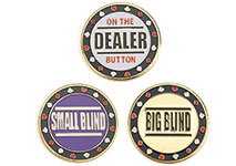 Poker Buttons - Dealer, Small Blind and Big Blind